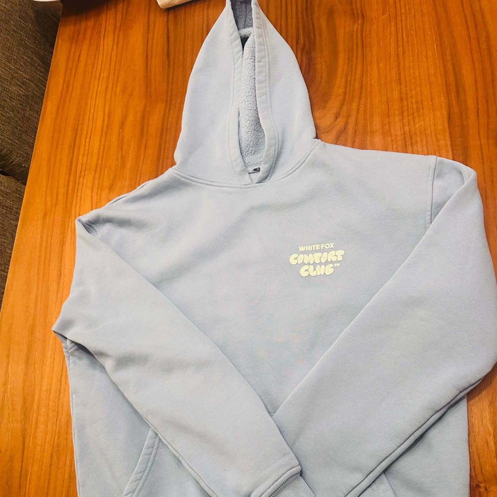 White Fox Boutique Light Blue Hoodie